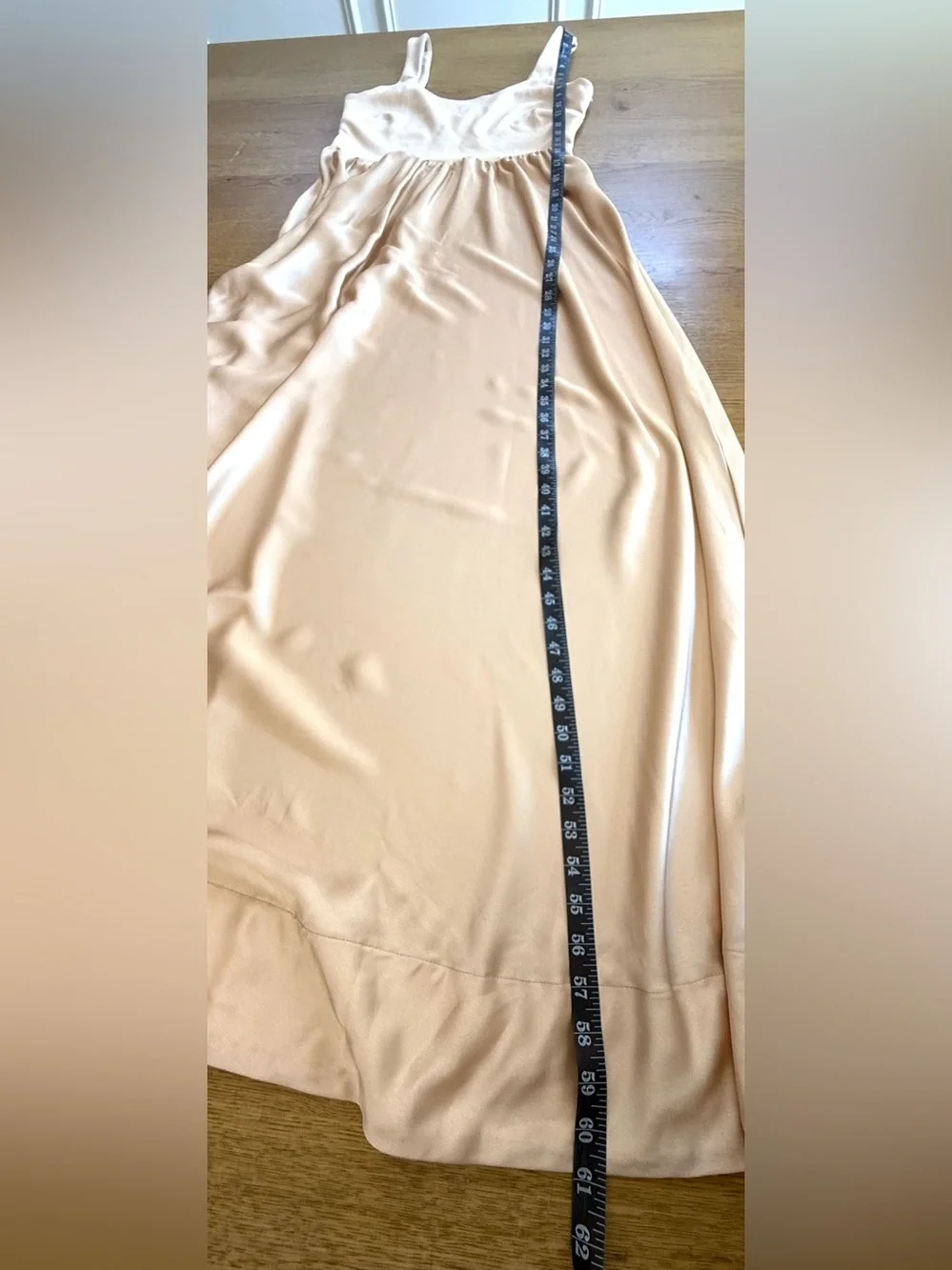 Show Me Your MuMu Beige Satin Maxi Dress XL Sleeveless Scoop Neck